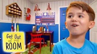 Boy's Bedroom Turns Into a BASEBALL STADIUM! | Get Out Of My Room | Universal Kids