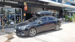 กล่องติดหลังคารถ KETSU RoofBox M2 ใส่ Toyota altis อัลติส ที่วางของบนหลังคารถ กล่องสัมภาระบนหลังคา