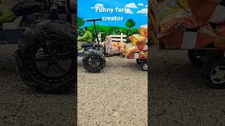 mini creative diy tractor farming tomato, carrot, Radha krishna trolley #diytractor  #waterpump #diy