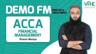 VIFHE | Investment Appraisal | Rizwan Maniya | FM-ENGLISH | Demo