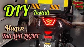 Qjmotor Fortress 350 - DIY install Mugen tail LED Light. #qjmotor #automobile #honda #subscribe