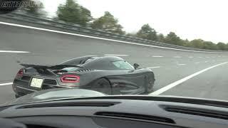 Koenigsegg Agera R clearcarbon vs Porsche 918 Spyder race 50-330 km/h 30-206 mph long version