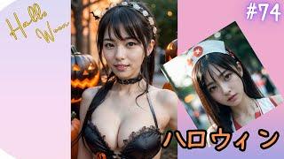 [AI art] #74 “Halloween” Be soothed by beautiful women in Halloween costumes.