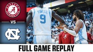 Alabama vs. North Carolina Full Match Replay | 2024-25 ACC Men's Basketball