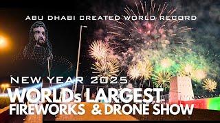 New Year Fireworks 2025 | Abu Dhabi World Record Fireworks - Sheikh Zayed Festival #fireworks #2025