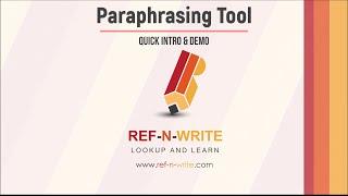 Paraphrasing tool - Rephrase & Rewrite Software for Academic Writing