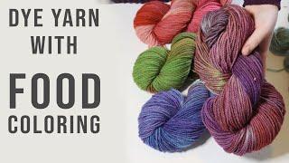 Dyeing wool yarn with food coloring -  a *stunning* dye experiment  | Last Minute Laura