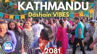 Kathmandu DASHAIN 2024 SHOPPING Crowd in NEWROAD Main Bazaar After Balen Action in  Nepal