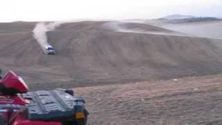 Lentil field car jumping