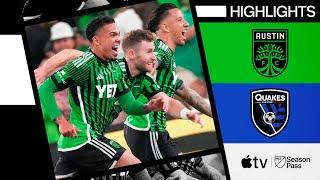 Austin FC vs. SJ Earthquakes | 7-Goal Thriller! | Full Match Highlights