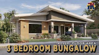 HOUSE DESIGN 3 Bedroom Bungalow | 140sqm | Exterior & Interior Animation