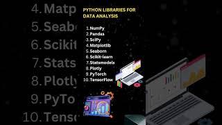 Python libraries for data analysis #ai #datastructuresandalgorithmsinpython