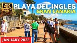 PLAYA DEL INGLES Gran Canaria January 2023  Promenade Walk