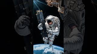 The Astronaut's Daring Work at Unbelievable Heights #shorts #animation #moon #asteroid #universe