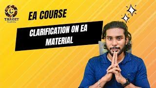 Clarification on  EA Material