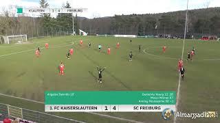 Goal Amney Moatassim Freiburg U19 vs 1.FCK / A-Junioren Bundesliga /19.02.2022