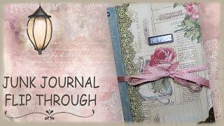 Shabby Chic JUNK JOURNAL Flip Through "DELICATE"(SOLD)