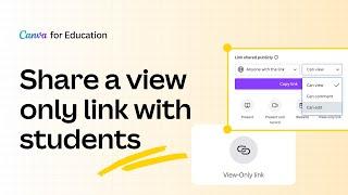 How to Share a View Only Link with Students | Canva for Teachers