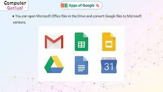Apps of Google | 𝐂𝐡 01 |Computer Genius |𝐂𝐥𝐚𝐬𝐬 8