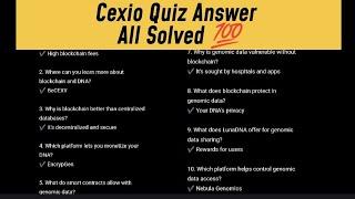 CEX.IO Quiz Answers Today: "DNA on Blockchain: Safe Sharing Secrets" #cexio #cryptocurrency