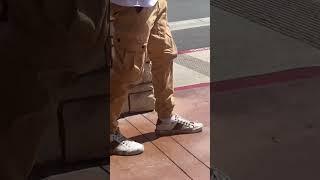 Meth head steals shoes with censor attached