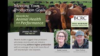 Meeting Your Production Goals: Records for Animal Health and Performance
