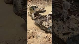 Heavy Loader Loading Giant Rocks!  Thunder Sound of Impact #mm247