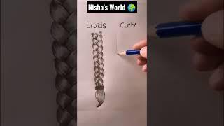 Braids v|S Curls #nisha #world #dosubscribe