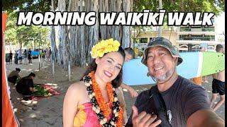 Morning Waikiki Walk | Kalakaua Ave | Kuhio Beach Hula Mound | Waikiki Post Office | October 1, 2024