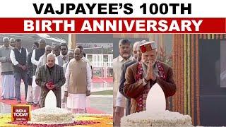 Top Leaders Pay Tribute To Atal Bihari Vajpayee On 100th Birth Anniversary | India Today News