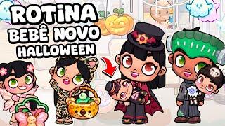 ROTINA COM BEBÊ NOVO Halloween | AVATAR WORLD ROTINAS E HISTÓRIAS