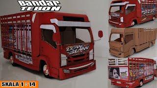 MEMBUAT MINIATUR TRUK LOW and SLOW BISA OLENG DARI KARDUS BEKAS || FULL Video