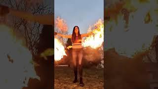  Fire flow art of snakes on fire #fire #art #poispinning #viral