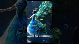 The woman performs a fusion with the peacock on AGT #americagottalent #magic #ai