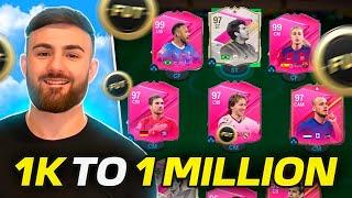 EASIEST way to go from 1k To 1 MILLION coins in EAFC 24! (How To Make 1 MILL EASY in FC 24) *GUIDE*