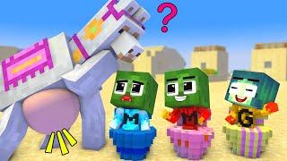Baby Zombie Vs Squid Game Doll Help Baby Animal -  Minecraft Animation