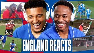 "Imagine Doing That In The Prem"  Sancho & Sterling React To Grassroots Worldies | England Reacts