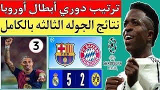 برشلونه يكتسح بايرن ميونيخ 1/4.مانشستر سيتي وبراغ 0/5.ترتيب دوري ابطال اوروبا بعد الجوله الثالثه