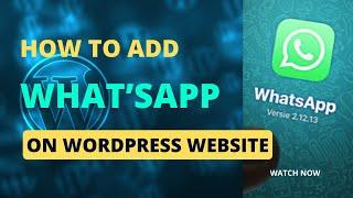 How to add WhatsApp Chat into Your WordPress Website | WhatsApp WordPress Website  @chethutelugutech