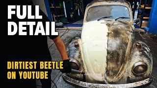 RAREST AND ABANDONED BEETLE ON YOUTUBE FULL CAR WASH!