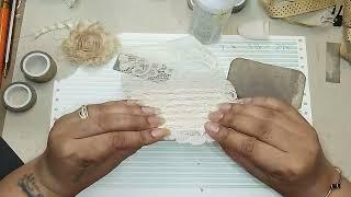 Altering a tin with a mini journal inside ~ Covering the tin top part 1