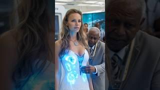 Elderly Gentleman checking function of Humanoid Robot at #IRC2025 #shorts