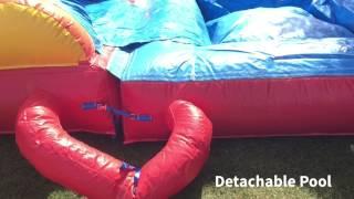 JumpOrange 18 Ft. Rainbow Wet Dry Slide