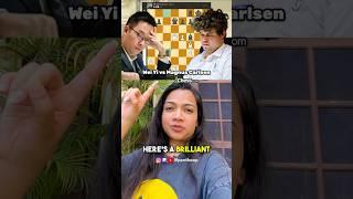 Wei Yi WINS against Magnus Carlsen #chess