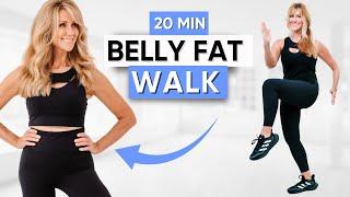 20-Minute Belly Fat Walking Workout | Walking Exercise For Weight Loss!