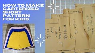 How to Make Garterized Short Pattern for kids /4 Different sizes