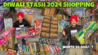 Diwali Stash 2024 Shopping Worth 50,000/-  Skyshot , Anaar , Rocket ,SONNY ,Cock Brand