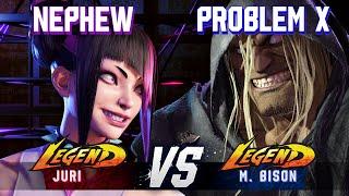 SF6 ▰ NEPHEW (Juri) vs PROBLEM X (M.Bison) ▰ High Level Gameplay