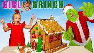 Girl vs Grinch! Will She Save Christmas? Kids Fun TV