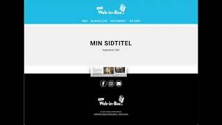 Web-in-Box demo 3: Lägg till innehåll